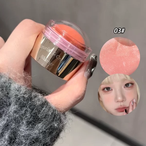 Creamy Purple Blush Stick Soft Face Blusher Cream Korean Make Up Peach Pink Cheek Tint Brightening Contouring Shadow Cosmetics - Image 11