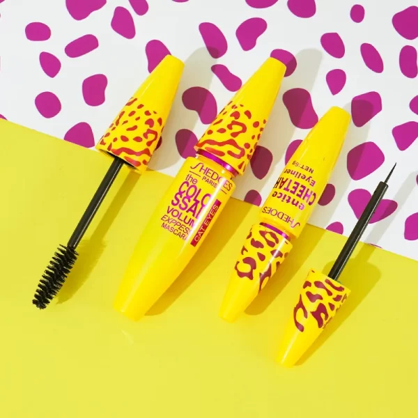 Make up Eyelash Mascara Waterproof Thick Liquid Eyeliner Mascara Makeup Kit Eyelashes Long Lasting Volume  Eye Liner Mascara Set - Image 4