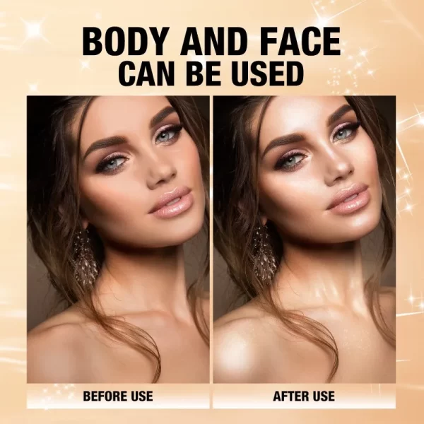 Shimmering Highlighter Powder High Gloss Diamond Powder Shiny High Light Glitter Face Body Makeup Cosmetics Brightening Makeup - Image 4