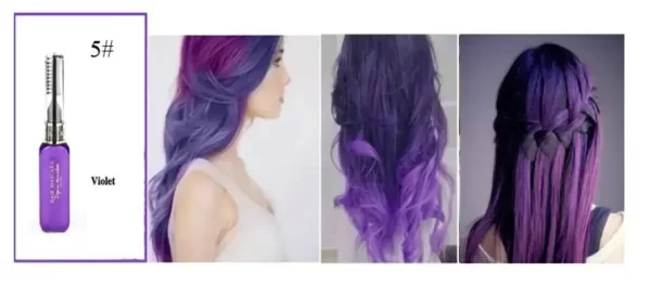 13 Colors One-off Hair Color Dye Temporary Non-toxic DIY Hair Color Mascara Washable One-time Hair Dye Crayons Blue Grey Purple - Image 11
