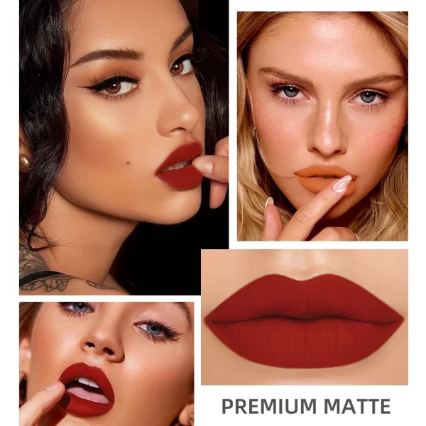 QIBEST Matte Liquid Lipstick Waterproof Long Lasting Velvet Mate Nude Red Lip Gloss Lint Tube Makeup Cosmetic Lipsticks Lipgloss - Image 6
