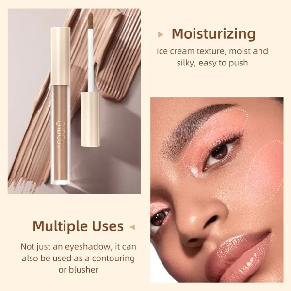 QIBEST High Quality Matte Liquid Eyeshadow Waterproof Long Lasting Eye Shadow Stick Contour Blush Shadow Cream Beauty MakeupTool - Image 4