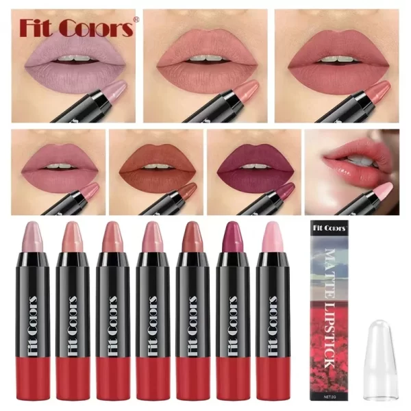 1PC 8 Colors Velvet Matte Lipsticks Pencil Waterproof Long Lasting Sexy Red Lip Stick Non-Stick Cup Makeup Lip Tint Pen Cosmetic - Image 7