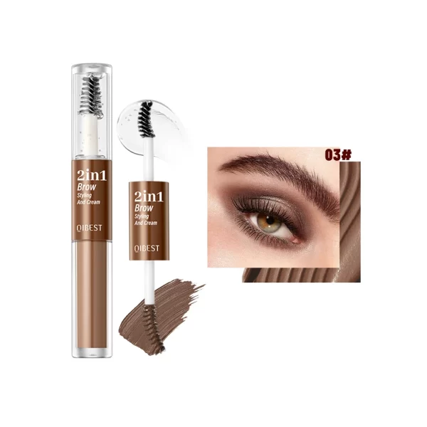 Double-head Eyebrow Styling Cream Waterproof 3D Eyebrow Tattoo Tint Transparent Setting Gel Wild Brow Pomade Quick-drying Makeup - Image 11