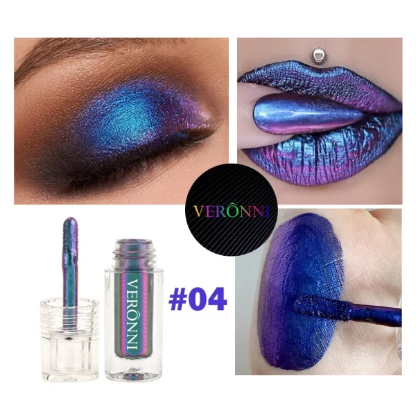 Metal Liquid Chameleon Eye Shadowcosmetics Multi-Dimensional Eye Makeup, Durable Holographic Flash Multi-color Eye Shadow Makeup - Image 13