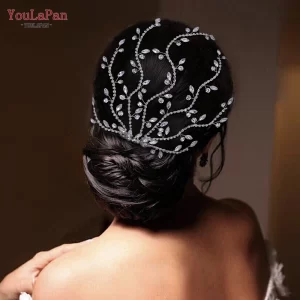 YouLaPan HP481 Crystal Wedding Comb Bridal Hair Clips Headdress Bridesmaid Women Headpiece with Comb Prom Hair Ornament Headwear