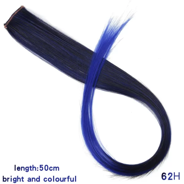 Synthetic 18" Feathers Hair Clip in One Piece Hair Extension DIY Colorful Hairpiece For Fashion Beautiful Girls - Image 39