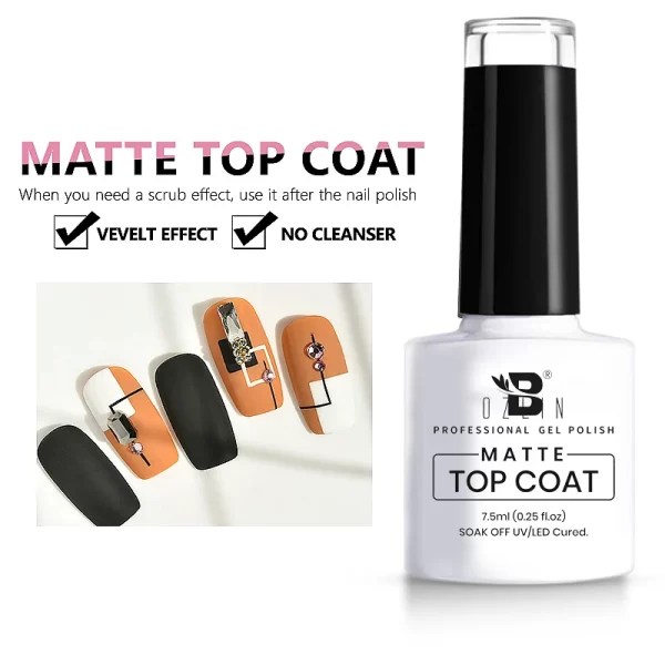 BOZLIN 5ml 4 In 1 No Wipe Painting Gel Varnish Black White Color Painting Liner Nail Art Glitter UV Gel Top Coat Manicure Polish - Image 13