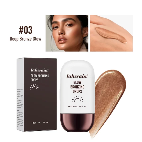 Glow Bronzing Drops Face Peptide Serums Liquid Bronzer Cream Hydrating Makeup For An Everyday Radiant Glow Summer Glow - Image 8