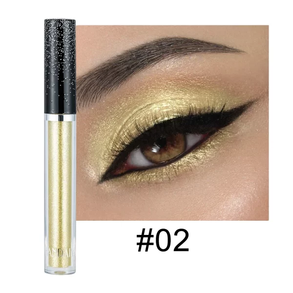 HANDAIYAN Liquid Eyeshadow Metallic Diamond Shiny Eye Liner Pen Giltter Eyeshadow Palette Lasting Shimmer Brighten Cosmetics - Image 7
