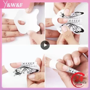 French Nail High Quality Self Adhesive Backing Economic Disposable Provide Accurate Guidance Nails Nail Care Paper Holder