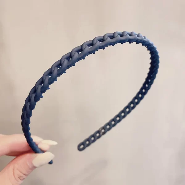Elegant Solid Color Wave Hairbands For Women Trendy Toothed Non-slip Hair Combs Hair Accessories Girl Face Wash Sports Headbands - Image 7