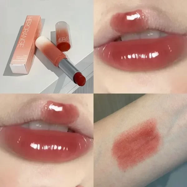 Jelly Tinted Lip Balm Makeup Moisturizing Rose Tea Non-Stick Cup Lip Plumper Crystal Gloss Red Lipstick Lips Makeup Cosmetics - Image 12