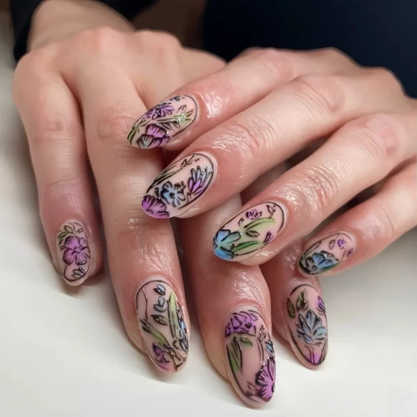 Wearable Manicure Almond Fake Nails Pointed Head The Year Of The Loong Series Press on Nails Full Cover 3D Long Fake Nails - Image 10
