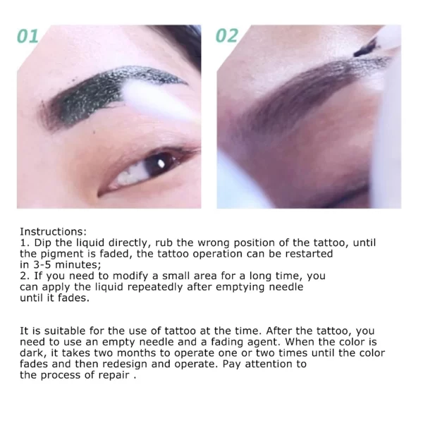 15ml Painless Pigment Fading Agent Tattoo Ink Remover Fast Correction Cream Texture Remover Supplies Tattoo Tattoo Smooth Serum - Image 4