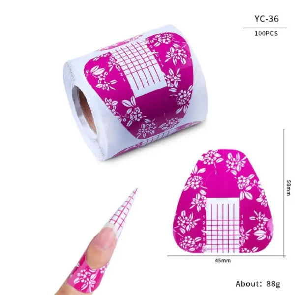 French Nail High Quality Self Adhesive Backing Economic Disposable Provide Accurate Guidance Nails Nail Care Paper Holder - Image 13