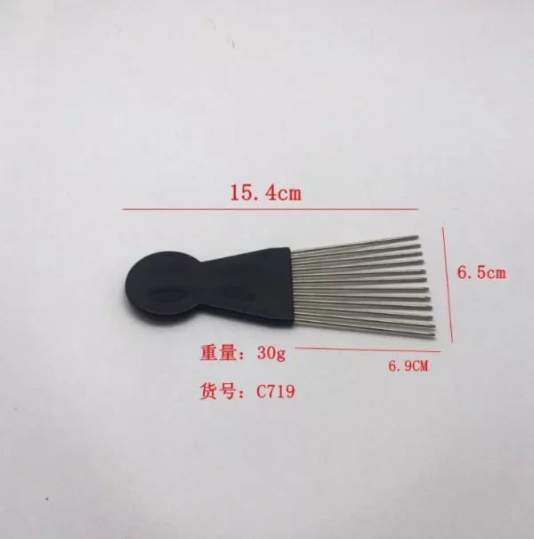 African Fist Comb Barbershop Brush Black Perm Pick Hair Comb Styling Steel Needle Comb Professioanl Mens Hairdressing Comb Tools - Image 11