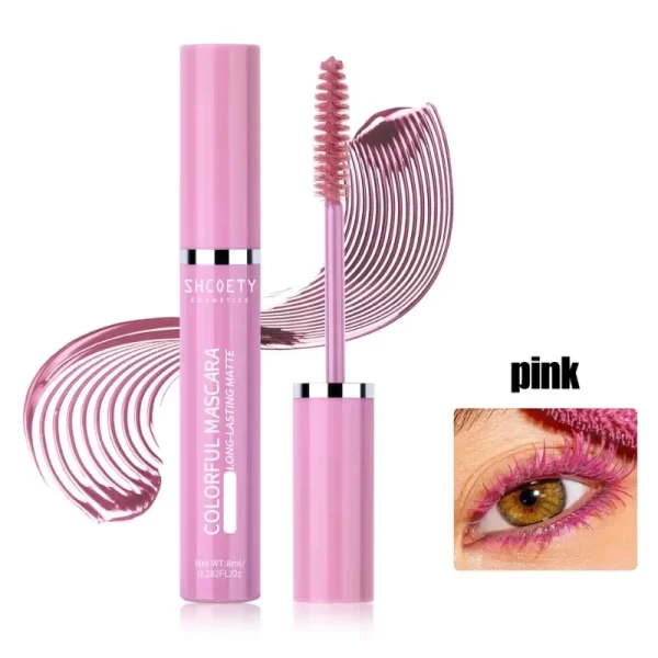Colored Mascara Eyelashes Blue Pink Green Colorful Waterproof Mascara Charming Long Lasting Curling Mascara Eye Christmas Makeup - Image 12