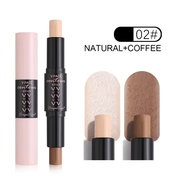 Double-ended Face Contour Concealer Stick Waterproof Oil-control Matte Natural V-face Shaping Contouring Highlight Pen Cosmetics - Image 17