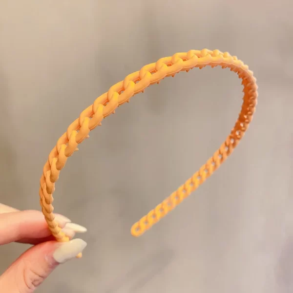 Elegant Solid Color Wave Hairbands For Women Trendy Toothed Non-slip Hair Combs Hair Accessories Girl Face Wash Sports Headbands - Image 9