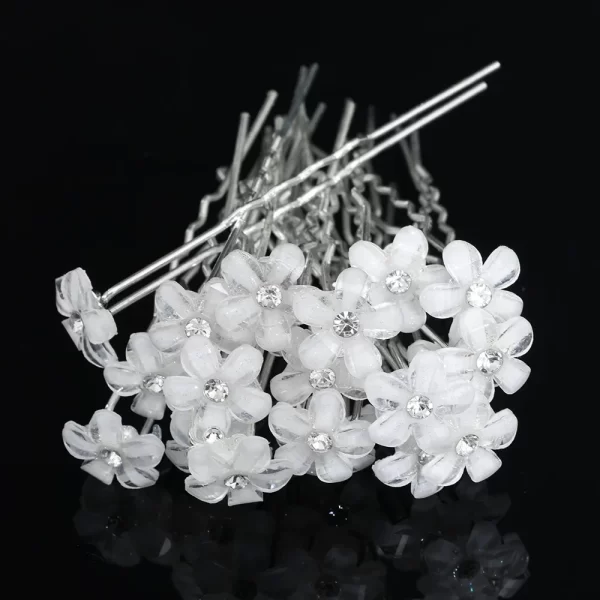 20pcs Pearl Rhinestone Wedding Hair Bridal Accessories Women Pearl Rhinestone U-shaped Pin Metal Barrette Clip Ornaments Jewelry - Image 7