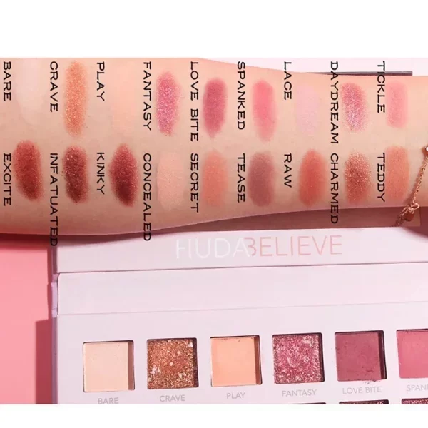 18 Colors Glitter Eyeshadow Palette With Makeup Mirror Pearlescent Matte Shimmer Pigment Nude Long Lasting Eye Shadow Makeup - Image 4