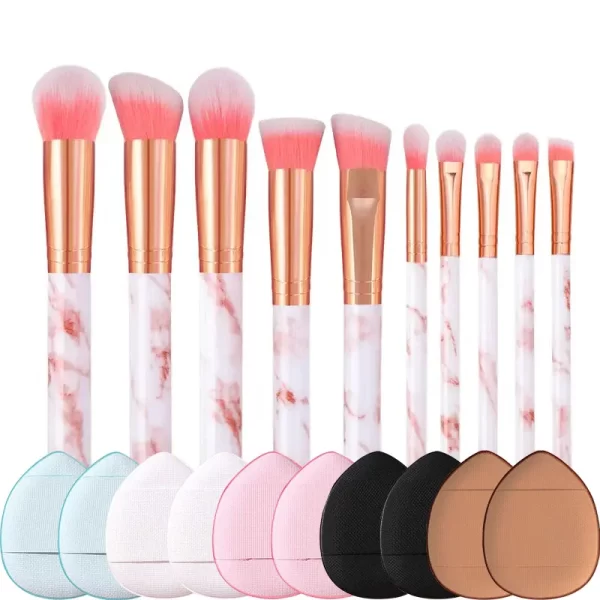 10PCS Professional Makeup Brushes Set Sponge Beauty Sponge for Women Cosmetic Brush Loose Powder Brush Blending Beauty Tools - Image 14