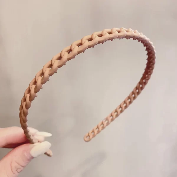 Elegant Solid Color Wave Hairbands For Women Trendy Toothed Non-slip Hair Combs Hair Accessories Girl Face Wash Sports Headbands - Image 32