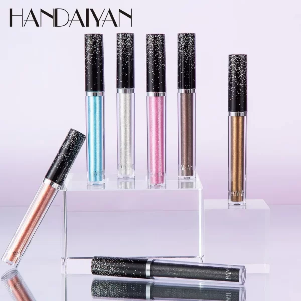 HANDAIYAN Liquid Eyeshadow Metallic Diamond Shiny Eye Liner Pen Giltter Eyeshadow Palette Lasting Shimmer Brighten Cosmetics - Image 5