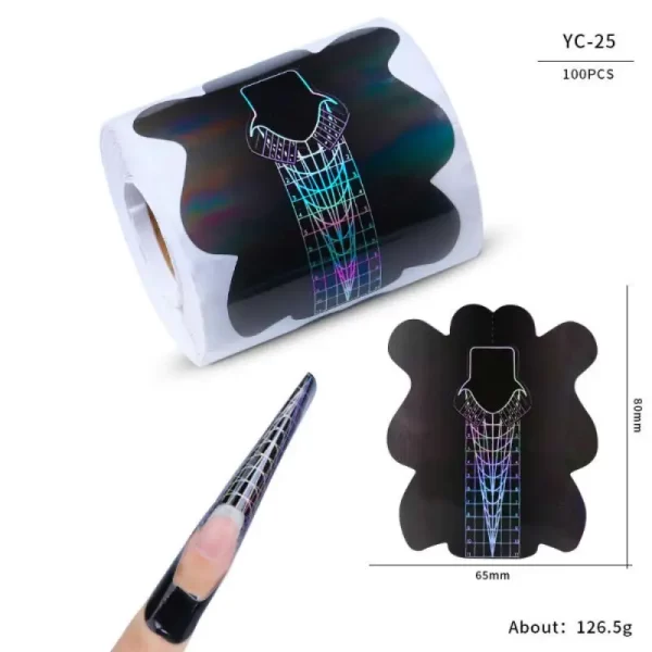 French Nail High Quality Self Adhesive Backing Economic Disposable Provide Accurate Guidance Nails Nail Care Paper Holder - Image 11