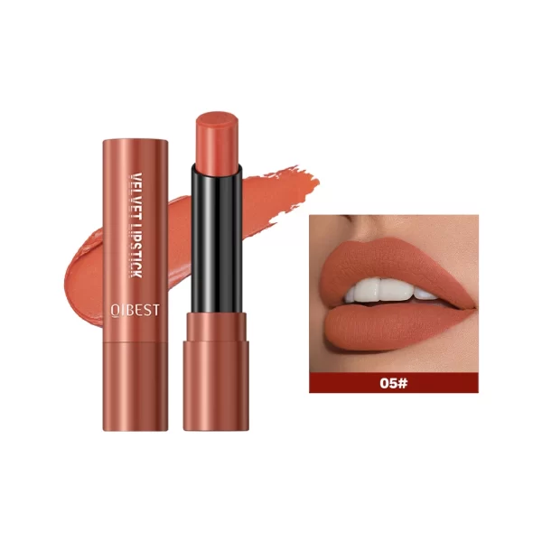 QIBEST Matte Lipstick Long Lasting Velvet Mist Lip Stain Non-Stick Cup Classic Highly Pigmented Sexy Red Lipstick New Makeup - Image 9