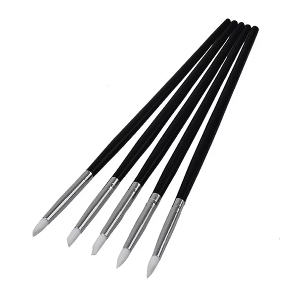 Nail Art Brush Pen Silicone Head Nail Brush Set Acrylic Painting Drawing Carving Pen UV Manicure Dotting Tool - Image 4