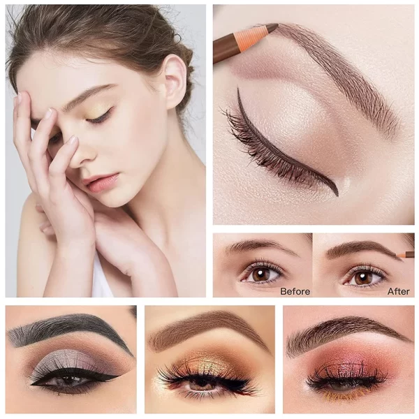 5pcs Eyebrow Pencil Permanent Makeup Eyebrow Enhancers Cosmetic Waterproof Microblading Pen Tint Eye Brow Pencil Marker Tools - Image 5