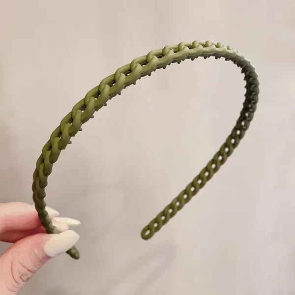 Elegant Solid Color Wave Hairbands For Women Trendy Toothed Non-slip Hair Combs Hair Accessories Girl Face Wash Sports Headbands - Image 11