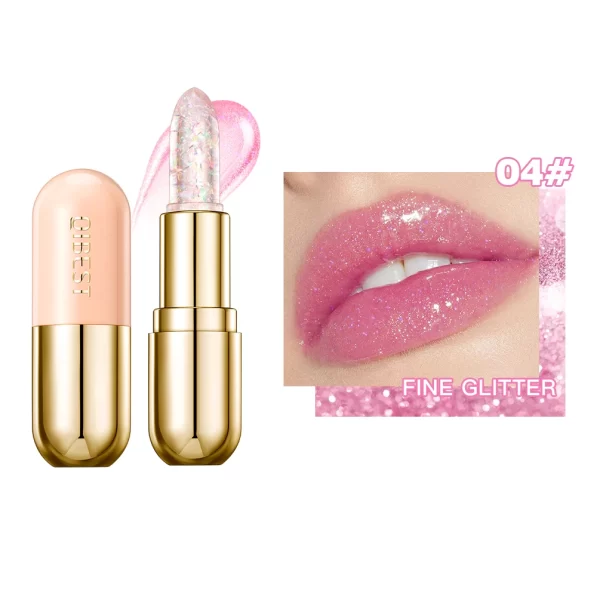 Sparkling Sequins Color Changing Lipstick Jelly Balm Moisturizing Glitter Pearl Lip Balm Long Lasting Transparent Lipstick Gel - Image 10