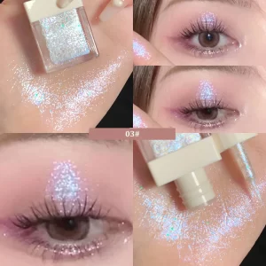 Crystal Liquid Eye Shadow Glitter Pink Blue Sequins Bright Eye Liner Pen Pearlescent Shiny Long Lasting Waterproof Eyes Makeup