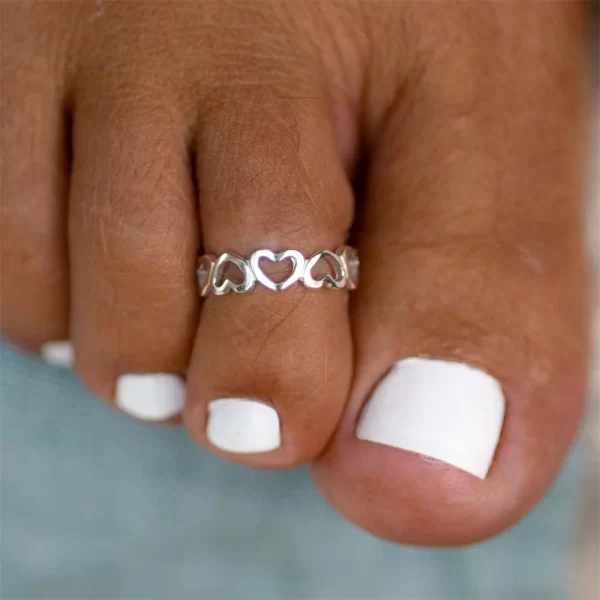 Aide 925 Sterling Silver Vintage Flower Toe Ring High Quality For Women Summer Vacation Beach Party Minimalist Jewelry Gift Feet - Image 4