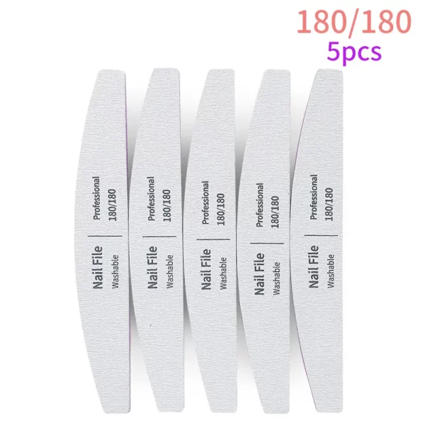 Nail File 100 to 180 Professional Tools Emery for Manicure Lime 240 Sandpaper Gel Polishing Files for Nails Buffers Set Polisher - Image 11