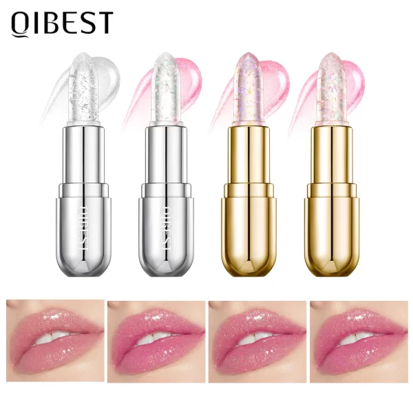 Sparkling Sequins Color Changing Lipstick Jelly Balm Moisturizing Glitter Pearl Lip Balm Long Lasting Transparent Lipstick Gel - Image 4