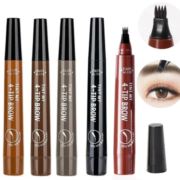 Microblading Eyebrow Pen Waterproof Fork Tip Eyebrow Tattoo Pencil Long Lasting Professional Fine Sketch Liquid Eye Brow Pencil - Image 4