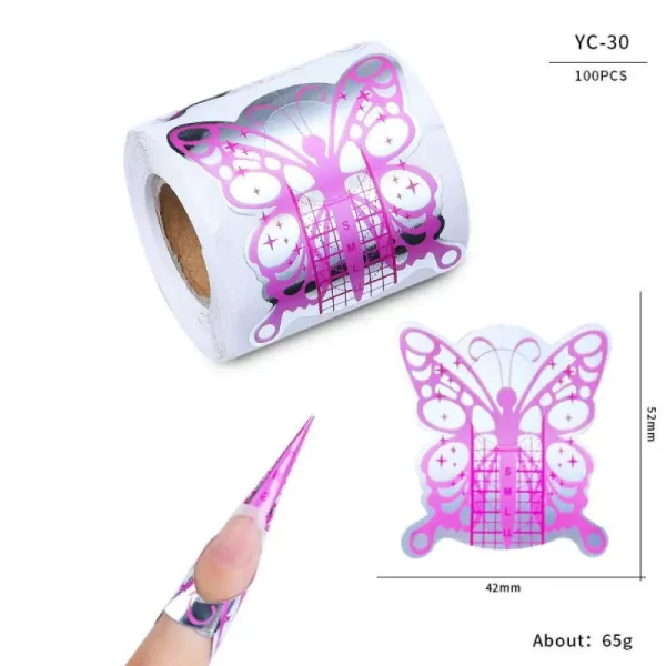 French Nail High Quality Self Adhesive Backing Economic Disposable Provide Accurate Guidance Nails Nail Care Paper Holder - Image 19