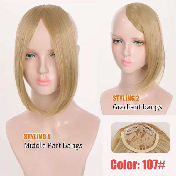 HUAYA Synthetic Hair Bangs Clips Front Side Long Bangs Fake Fringe Clip In Hair Extensions Accessories for Women - Image 47