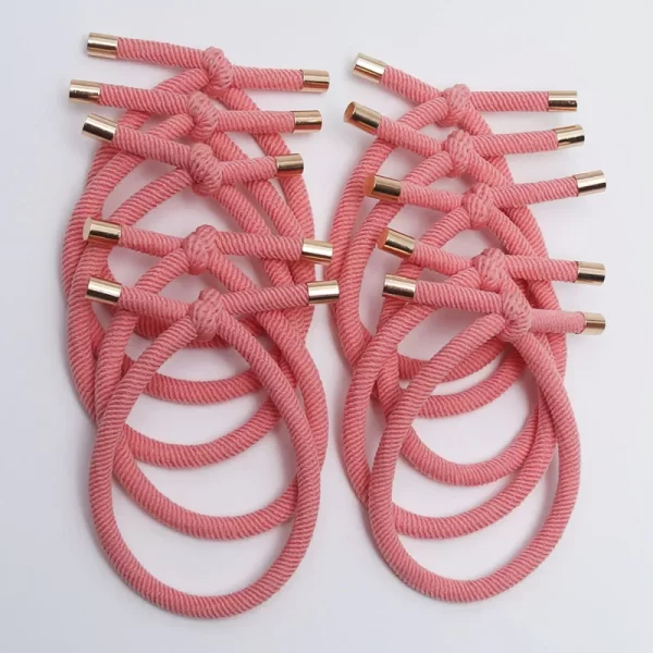 10PCS Women Elastic Hair Rubber Bands High Quality Girls Hair Bands Hair Scrunchies Gold Plated  Hair Accessories Hair Gum/Tie - Image 16