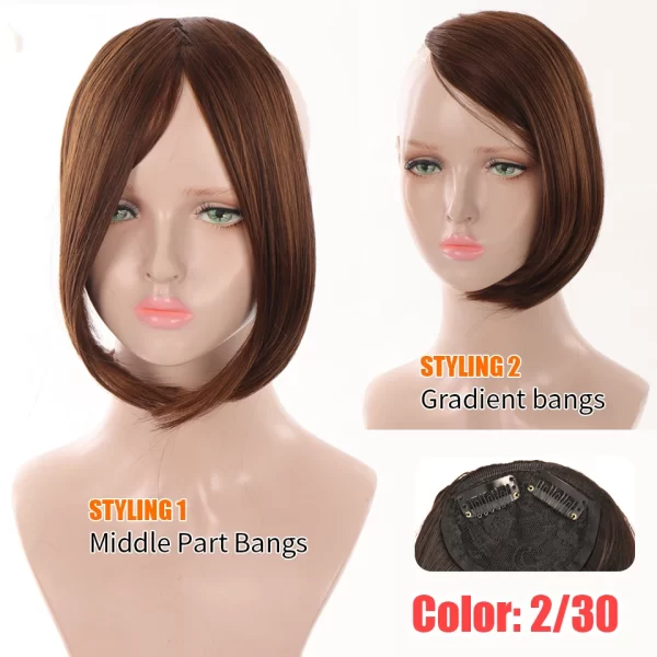 HUAYA Synthetic Hair Bangs Clips Front Side Long Bangs Fake Fringe Clip In Hair Extensions Accessories for Women - Image 41