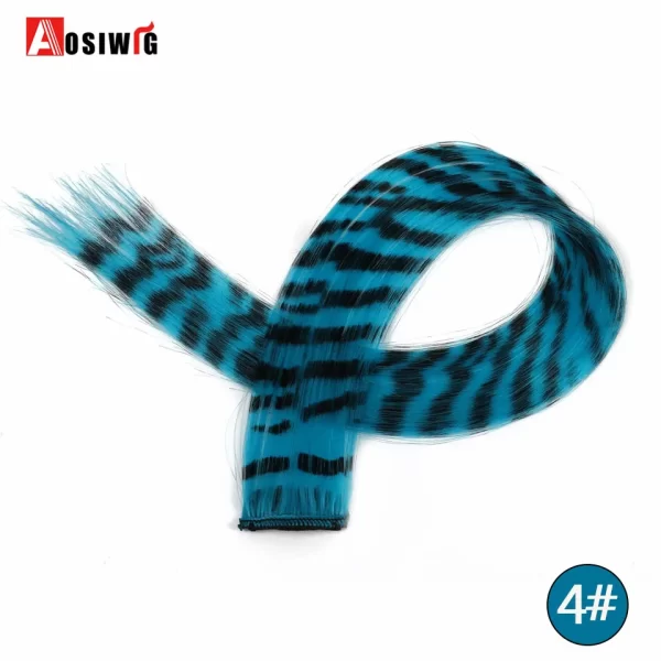 Synthetic 18" Feathers Hair Clip in One Piece Hair Extension DIY Colorful Hairpiece For Fashion Beautiful Girls - Image 54