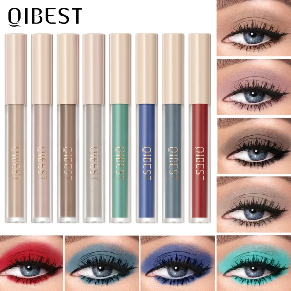QIBEST High Quality Matte Liquid Eyeshadow Waterproof Long Lasting Eye Shadow Stick Contour Blush Shadow Cream Beauty MakeupTool
