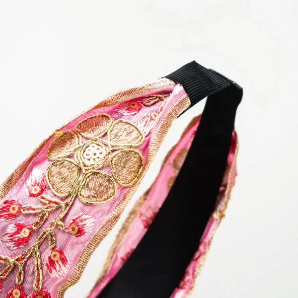 New Vintage Court Style Hairband Embroidered Floral High-Grade Headband for Women Temperament Wild Hair Accessories - Image 4