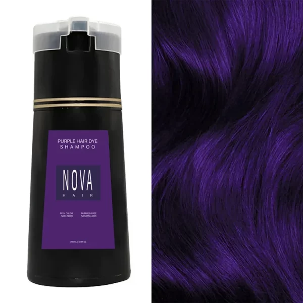 Nova Hair Dye Shampoo Quick Coloring Natural Harmless Cover White Grey Shampoo 3-in-1 Cleaning Nourishing Hair Dye Product - Image 10