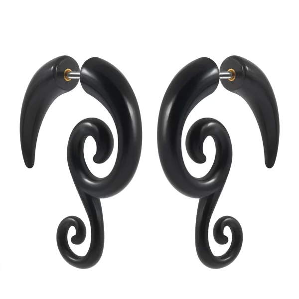 16gX6mm Shaft Acrylic Twist Wing Stud Fake Plug Tunnel Faux Ear Taper Gauges Earrings Cheater Stretcher Expander Piercing - Image 8