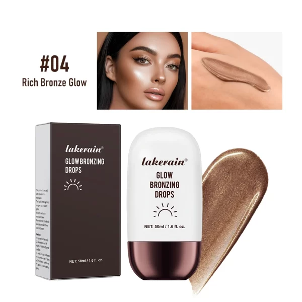 Glow Bronzing Drops Face Peptide Serums Liquid Bronzer Cream Hydrating Makeup For An Everyday Radiant Glow Summer Glow - Image 7